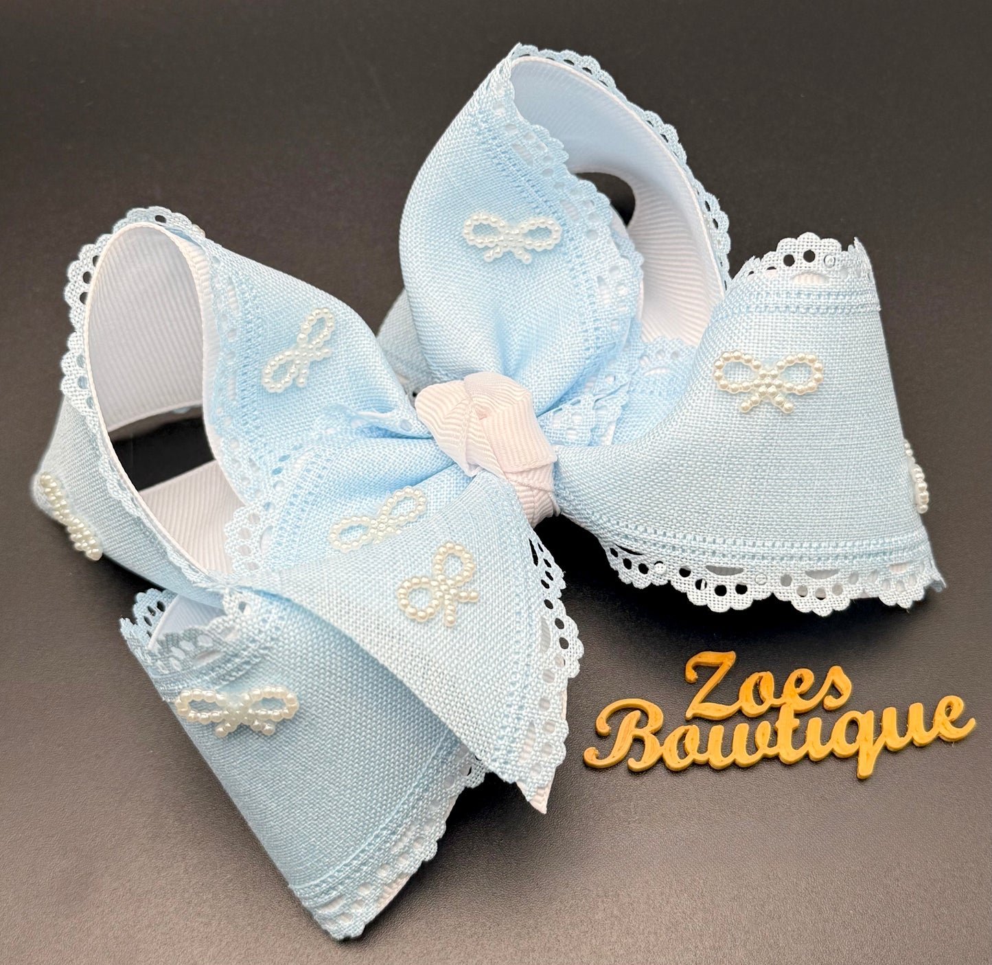 Blue Scallop Bows