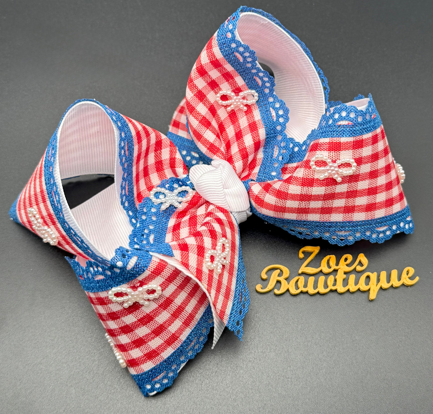 RWB Plaid Bows