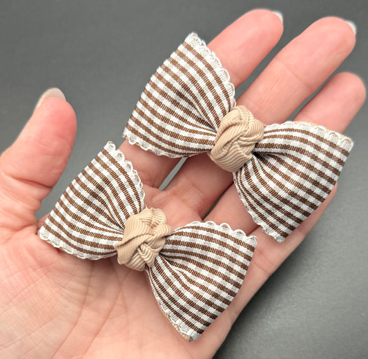 Chocolate Gingham Bitsy Set ( DAY OWLS )