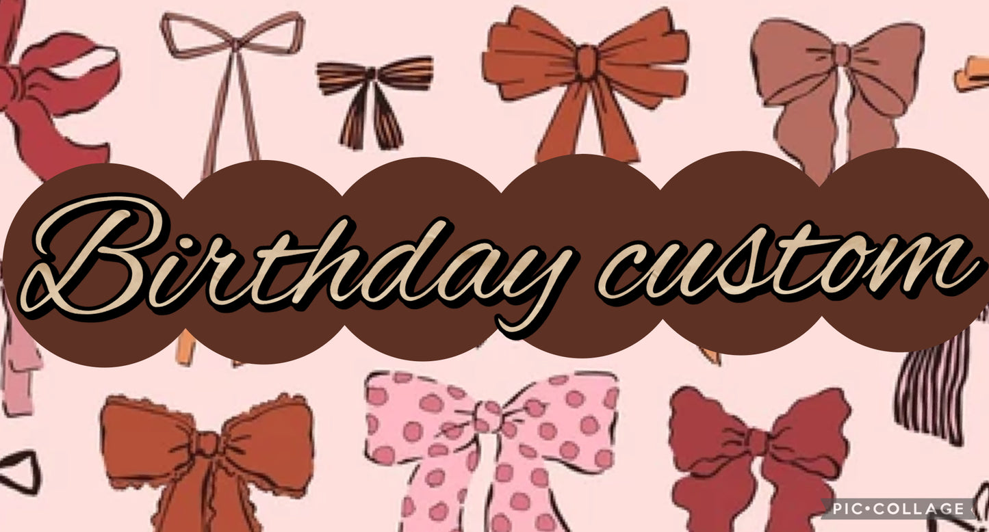 BABY BOWS birthday custom